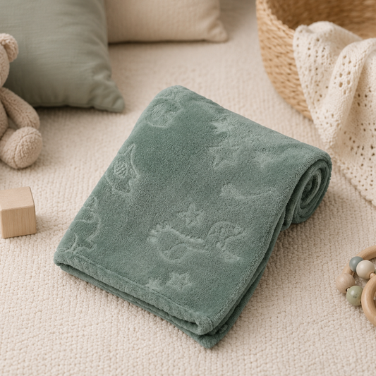 Sage Animal Baby Blanket | Neutral Newborn Blanket