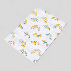 Scandi Rainbow muslin square – 100% cotton baby cloth and infant gift