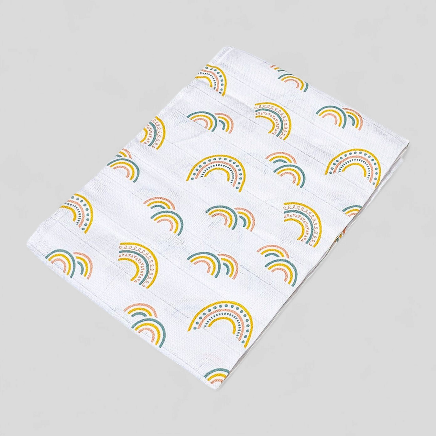 Scandi Rainbow muslin square – 100% cotton baby cloth and infant gift