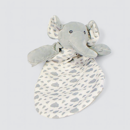 Grey Plush elephant crickle baby comforter, unisex baby toys
