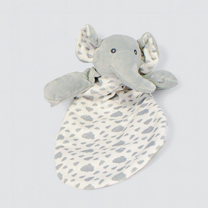 Grey Plush elephant crickle baby comforter, unisex baby toys
