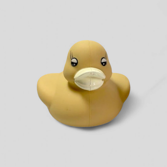 Soft yellow bath duck – classic rubber duck bath toy for babies and toddlers