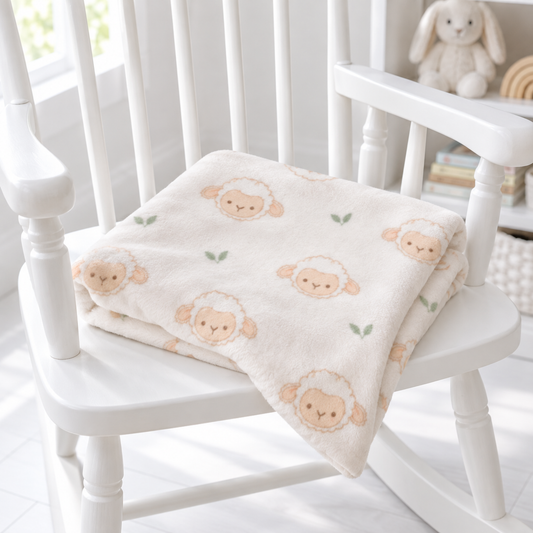 Supersoft Lamb Fleece Baby Blanket – Neutral Newborn Blanket