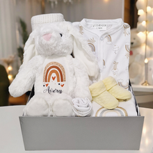 Load image into Gallery viewer, Sweet Bunny Snuggles Personalised Baby Gift Set
