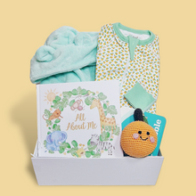 Load image into Gallery viewer, Unisex Baby Hamper Gift - Baby Shower Hampers - Ema and Boo

