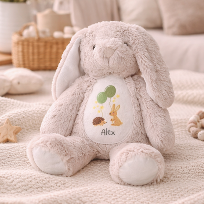 newborn personalised bunny teddy gift