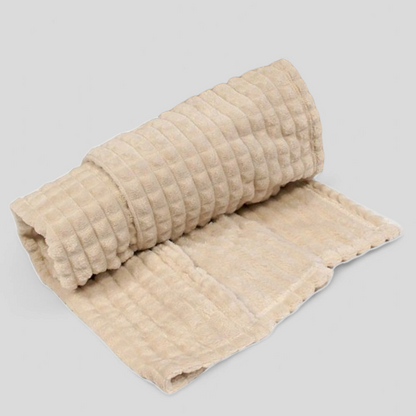 Taupe Plush Baby Blanket
