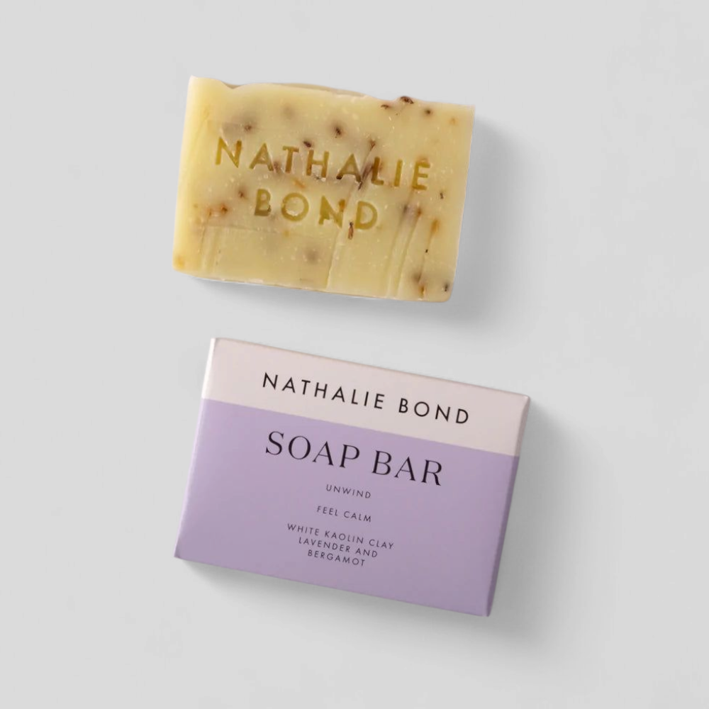 Unwind soap bar – handmade organic soap with lavender, bergamot and kaolin clay for sensitive skin