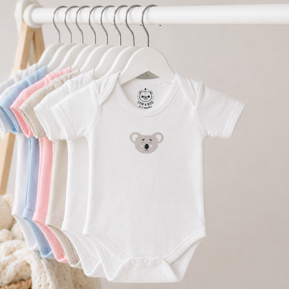 white baby bodysuit cotton unisex newborn baby clothes uk baby gift
