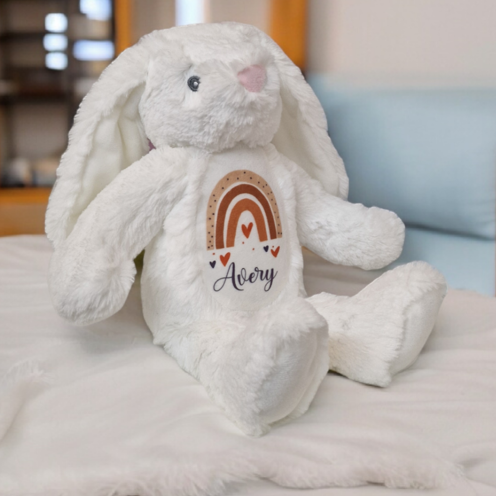 Personalised White Floppy Bunny