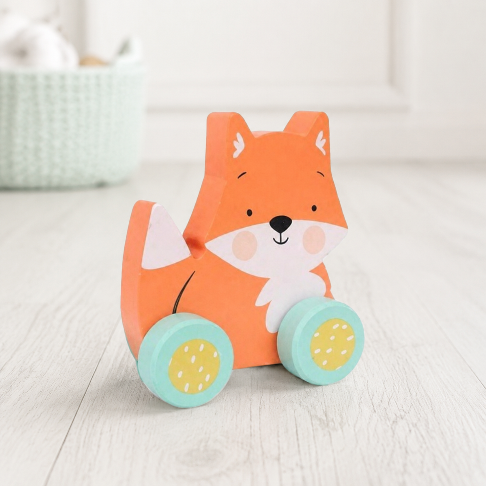 wooden fox push-along toy - Baby toys