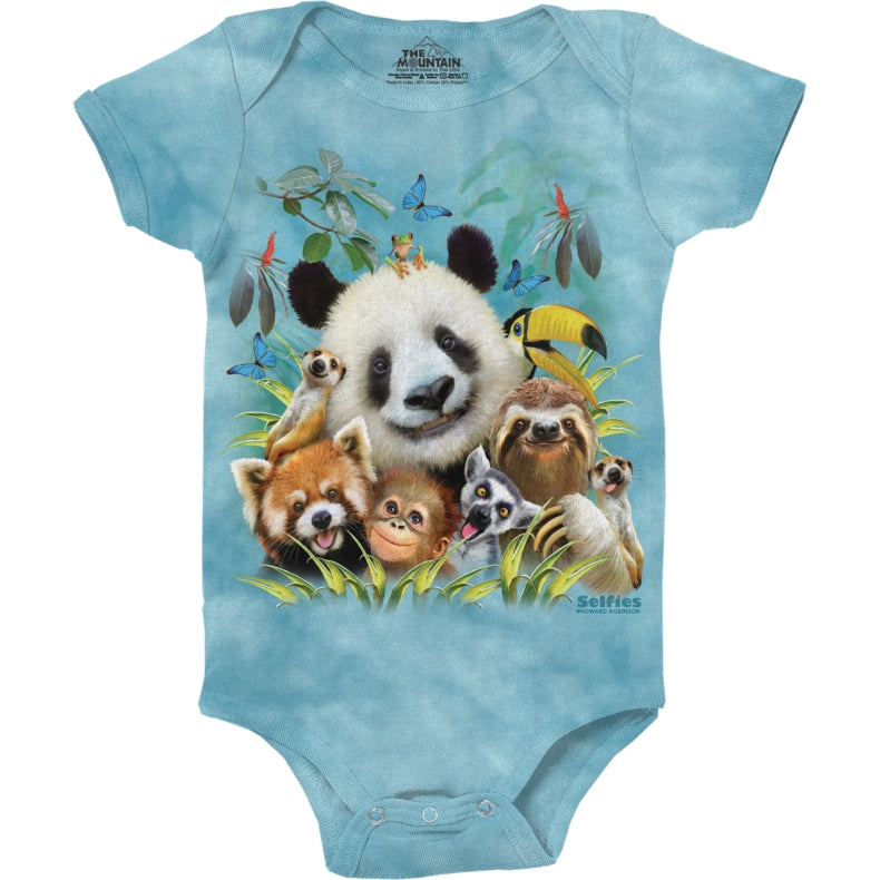 Unisex Baby Zoo Selfie Animal Bodysuit