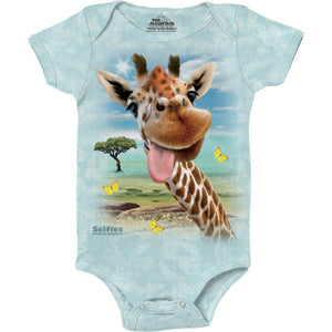 Unisex Baby Giraffe Selfie Bodysuit
