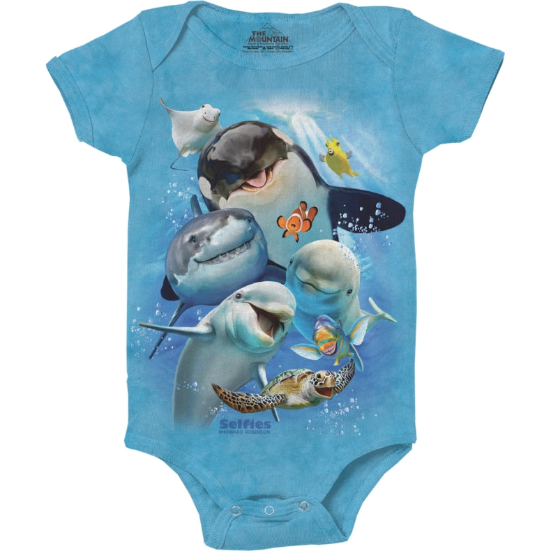 Unisex Baby Ocean Selfie Bodysuit