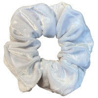 Load image into Gallery viewer, White Velour Scrunchie
