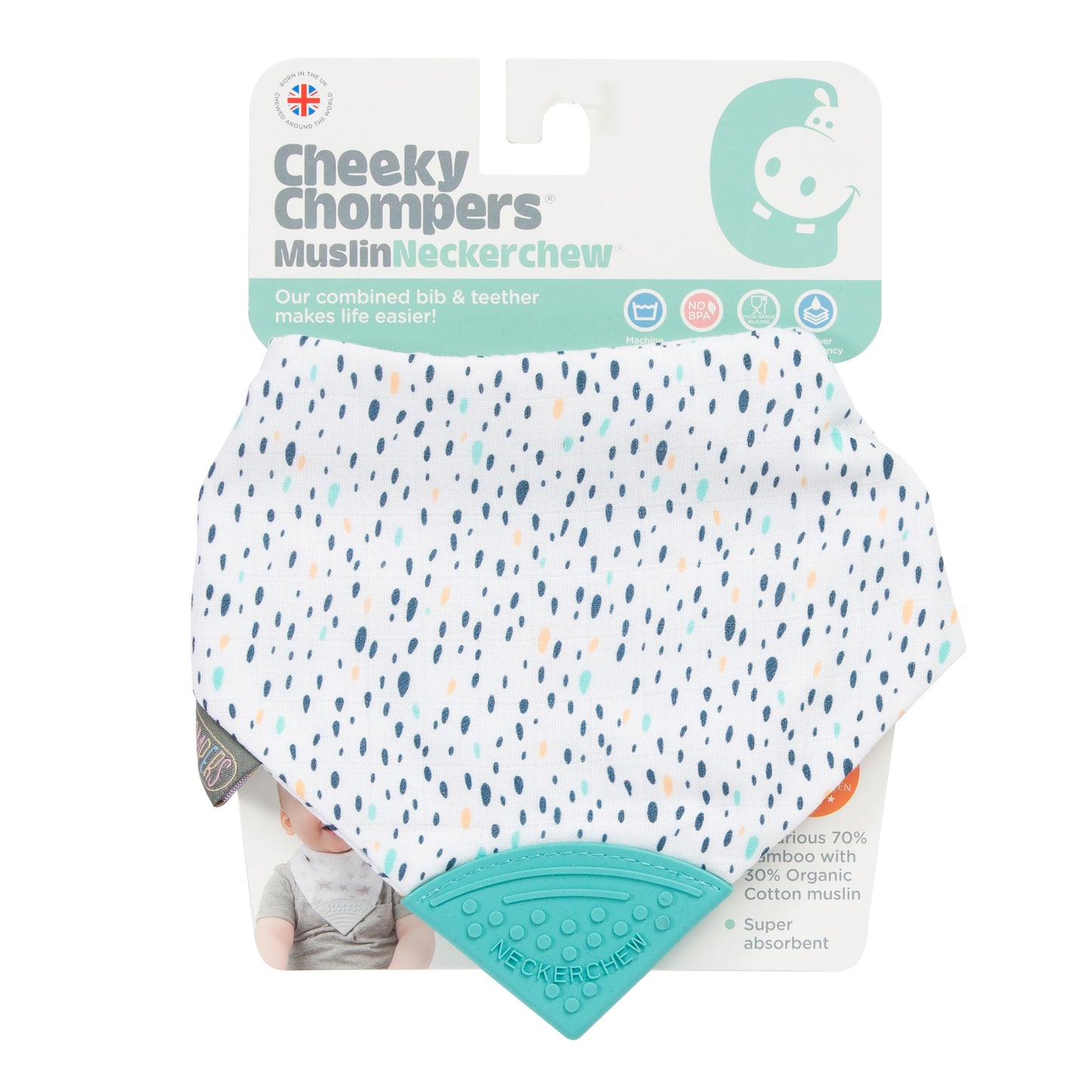 Pear Drop Neckerchew - Teething Dribble Bib