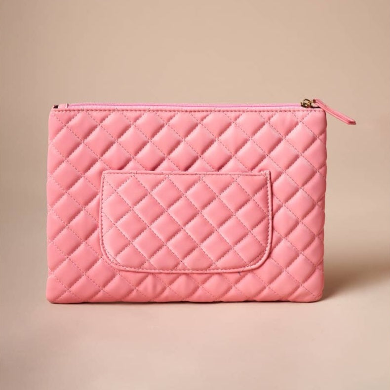 Quilted Rectangle Pouch Bag