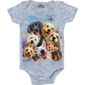 Unisex Baby Dog Selfie Bodysuit