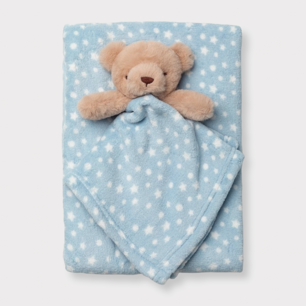 Bear Comforter and Blanket Set