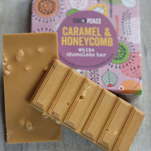 Load image into Gallery viewer, Caramel and Honeycomb chocolate bar
