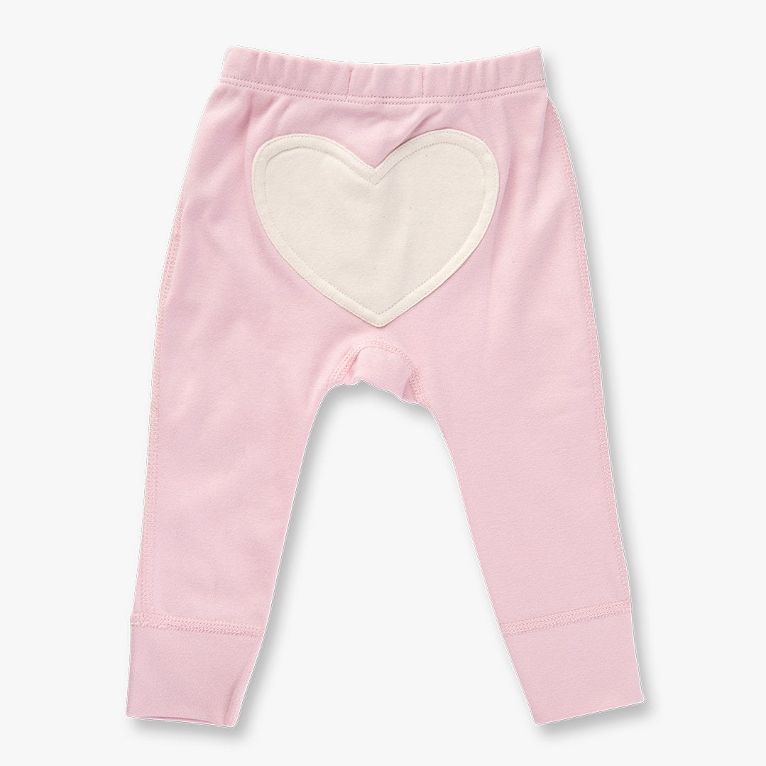 Dusty Pink Heart Baby Pants