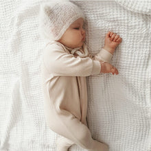 Load image into Gallery viewer, Shortbread Zip Up Sleepsuit Ribbed Romper Babygrow
