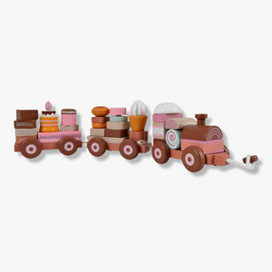 Wooden Train with Stacking Cakes