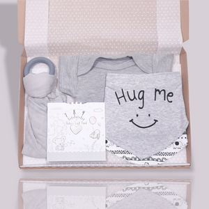 Neutral Letterbox Baby Gift Set in Grey - Ema and Boo