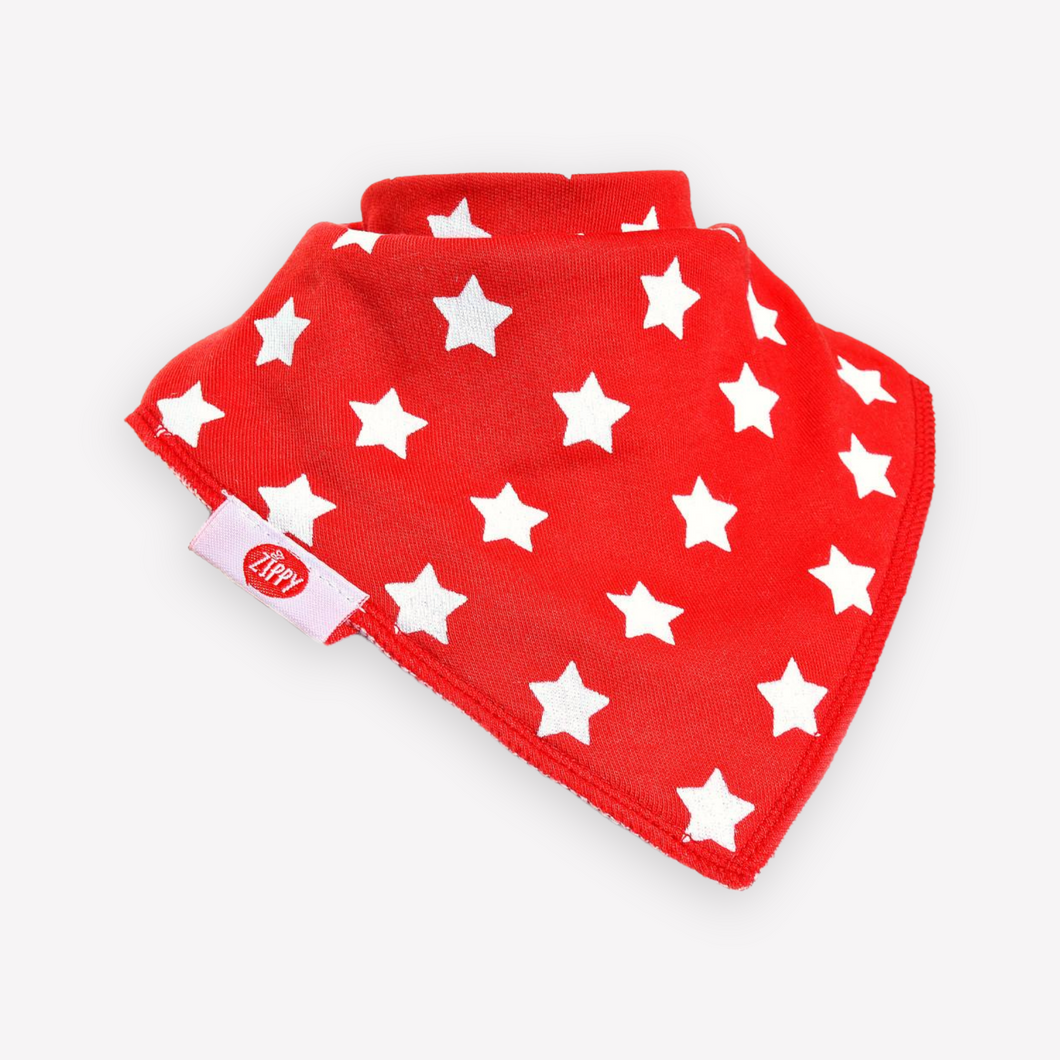 Bandana Bib - Red Stars