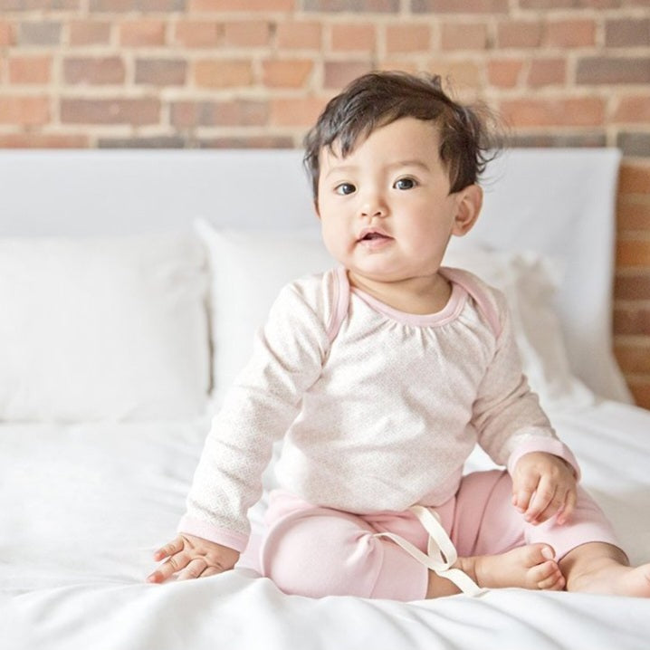Dusty Pink Heart Baby Pants