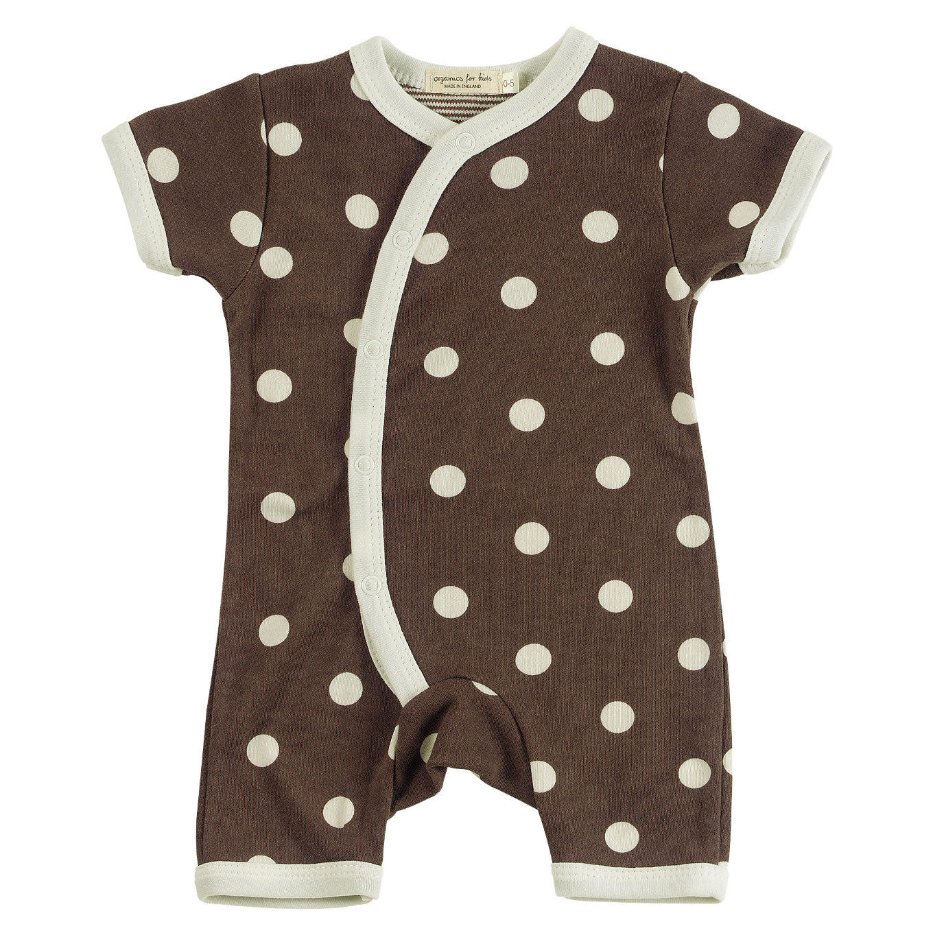 Organic Cotton Brown Romper 0-5 months
