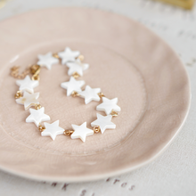 Load image into Gallery viewer, Gold Tone Mother of Pearl Star Bracelet

