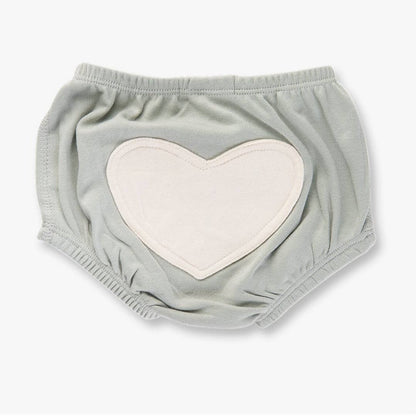 Dove Grey Heart Baby Bloomers