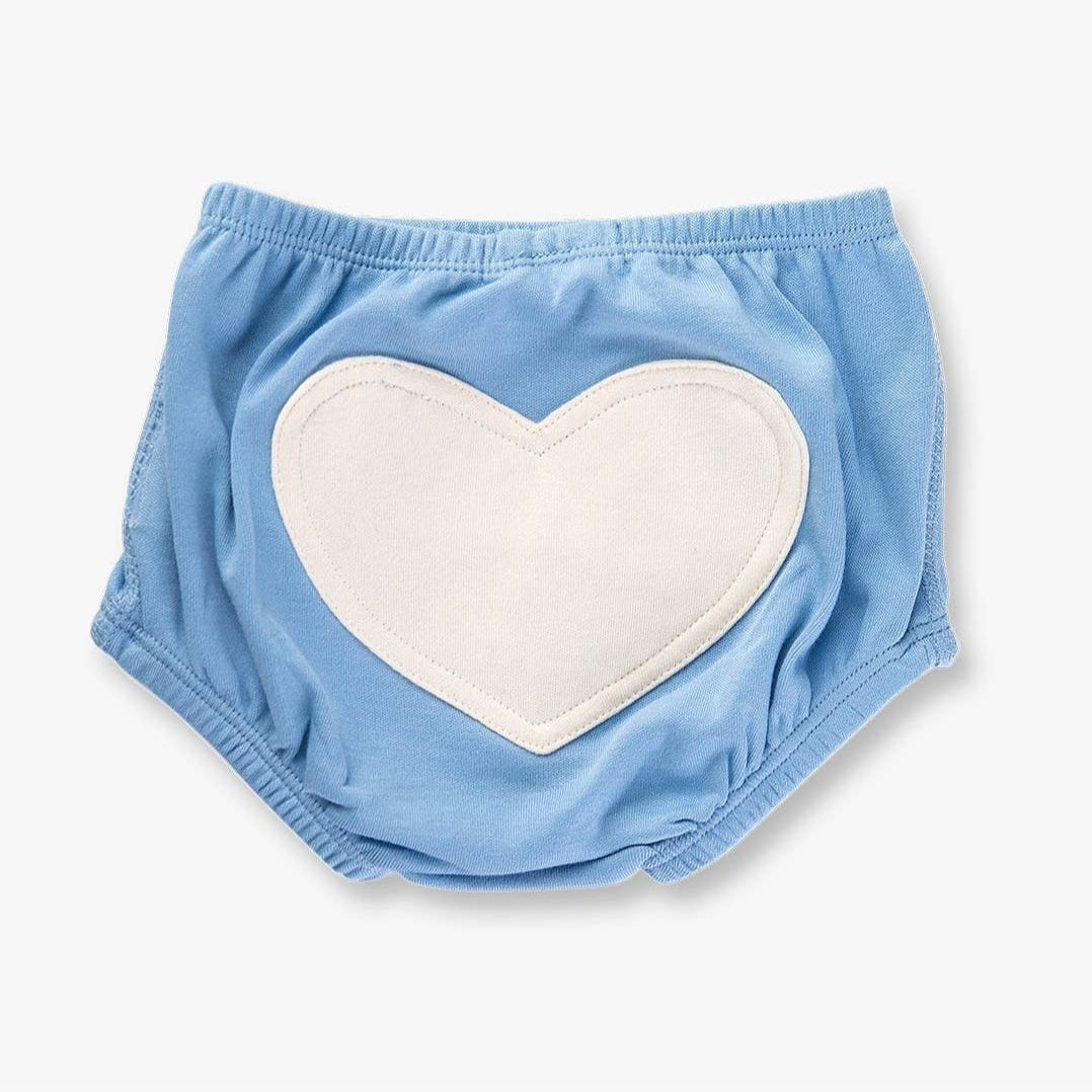 Blue Heart Baby Bloomers