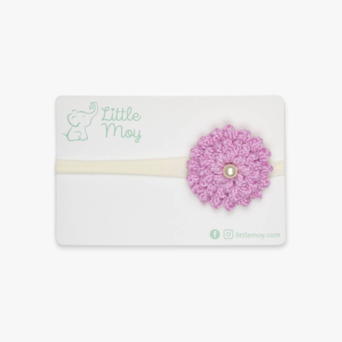 Crochet Flower Headband - Pink Flower