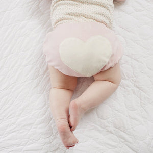 Dusty Pink Heart Baby Bloomers