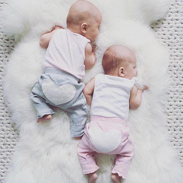 Dusty Pink Heart Baby Pants