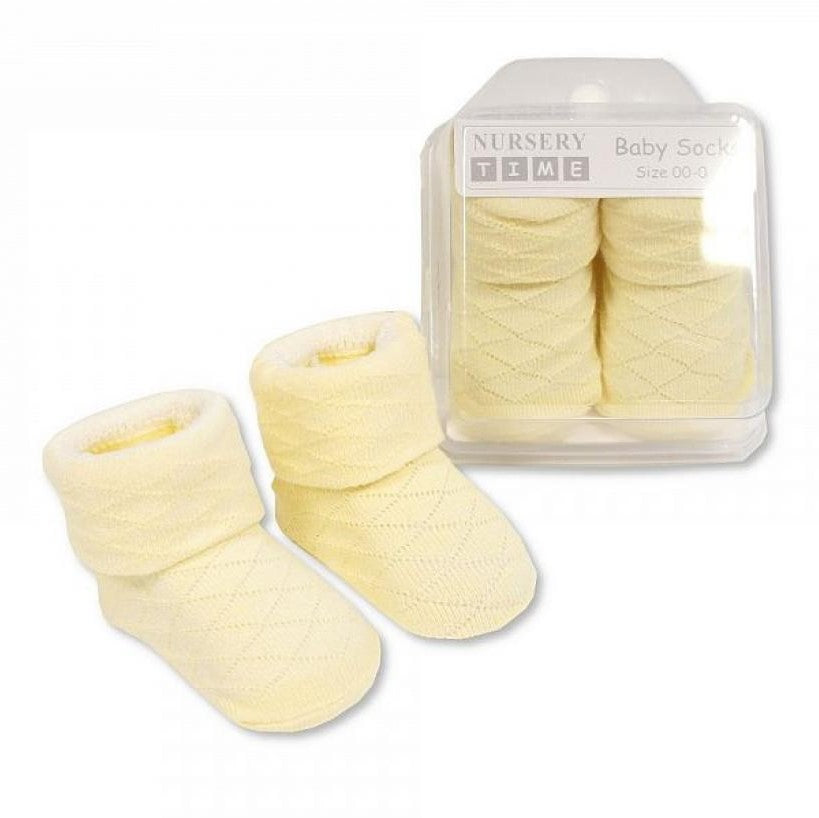 Diamond Boxed Socks in Lemon