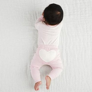 Organic Baby Heart Pants - Pink – Sapling Child