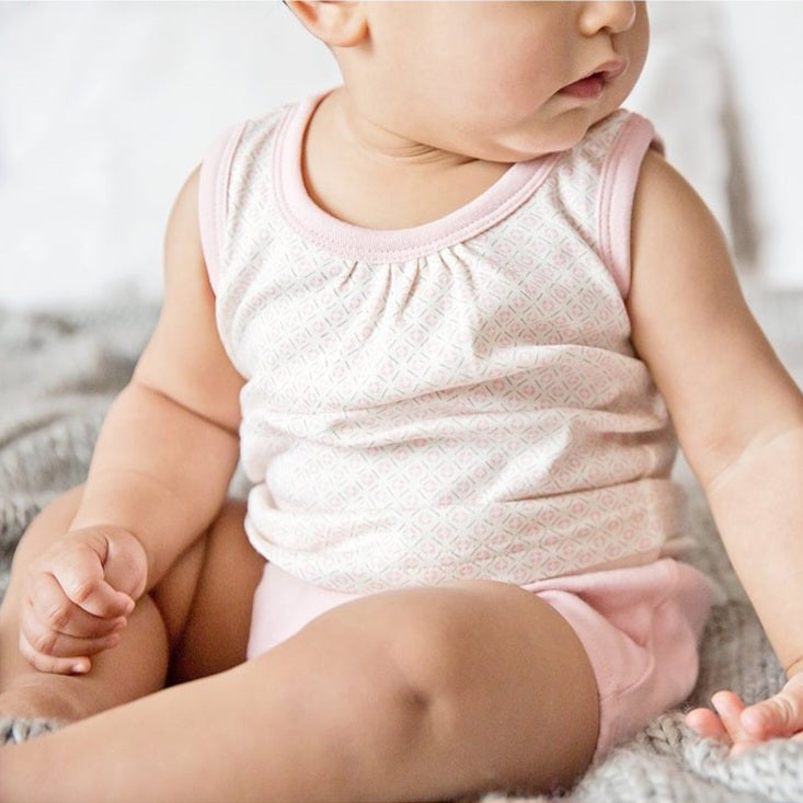 Dusty Pink Baby Vest